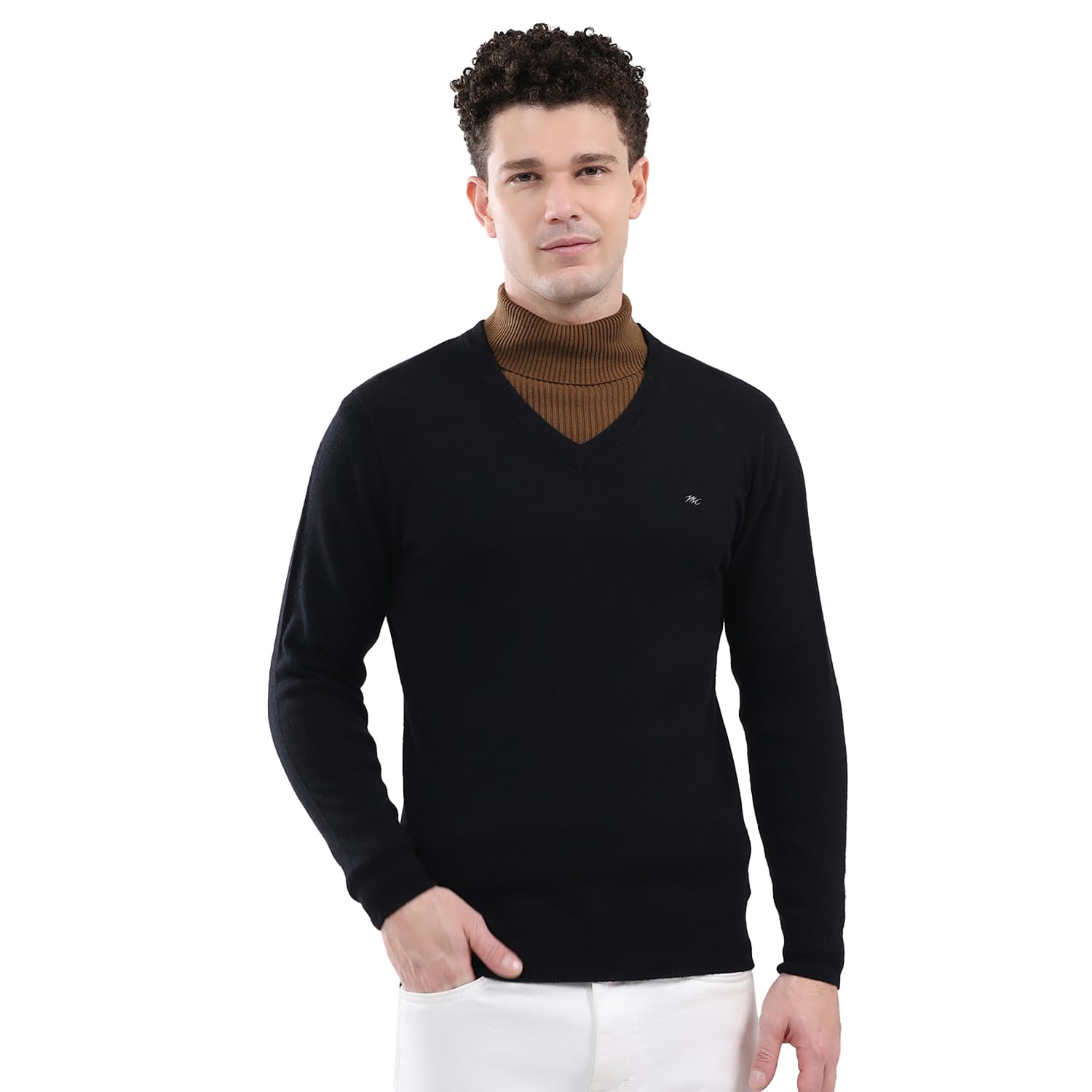 monte carlo Men's Regular Fit Winter Pullover | Solid V Neck | Full Sleeve Pull On Stylish Pullover for Men's-picture-22
