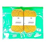 Laufläne 50g = ca.72m Haekelgarn Strickgarn Rcio Fashion Jersey Bändchengarn inkl.Zippbeutel senf Nr.18