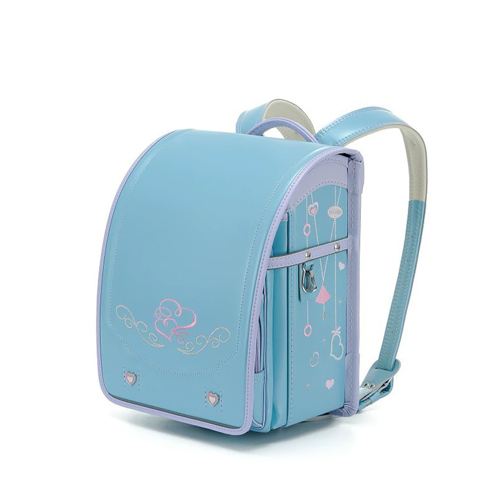 Sac à dos léger japonais Randoseru unisexe pour garçon fille en cuir PU #6