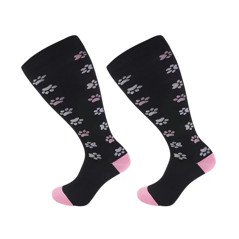 Cheeroyal Women's Ysz06-2 1 Pair Plus Size Compression Socks For And Men, 20-30Mmhg Extra Large Wide Calf Knee High Stockings For Circulation Support (4Xl, )