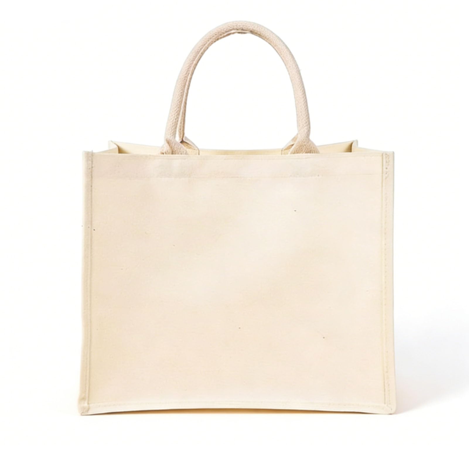 Torby z Juty, 10 szt. Torba na Zakupy z Juty Wielokrotnego Użytku z Uchwytami na Wesele w Podróży Siłowni, Duży Rozmiar 12,6 X 14,2 X 7,5 Cala Pusta Torba z Materiału Luzem