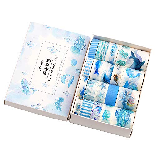 Molshine WT-328-20 Set Of 20 Washi Masking Tape Set,Sticky Paper Tape,Crafts Tape cover