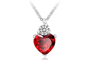 Queen of Hearts Sterling Silver Necklace - A Royal Valentine for Her