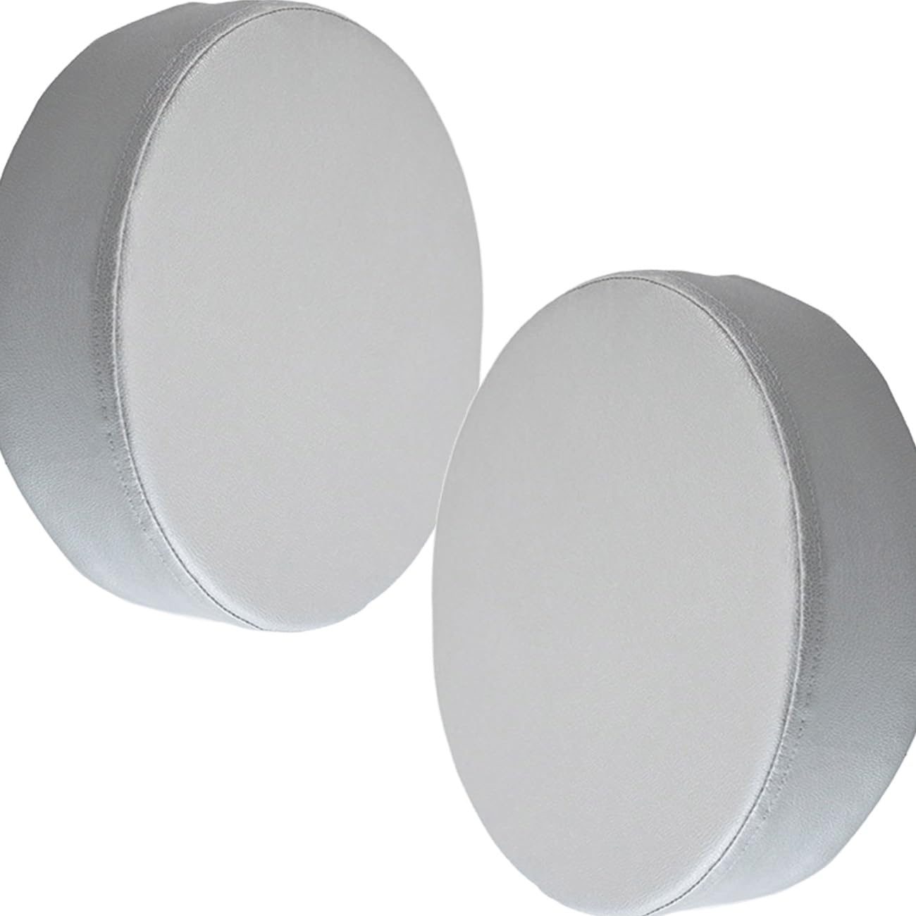 SDNAM Patio Waterproof Chair Seat Pad Comfortable Memory Foam Pad Round Outdoor Slip Chair Seat Cushion Thickened Leather Replacement Pad for Patio Furniture Home Garden(G13,2pcs 45X45X5cm)