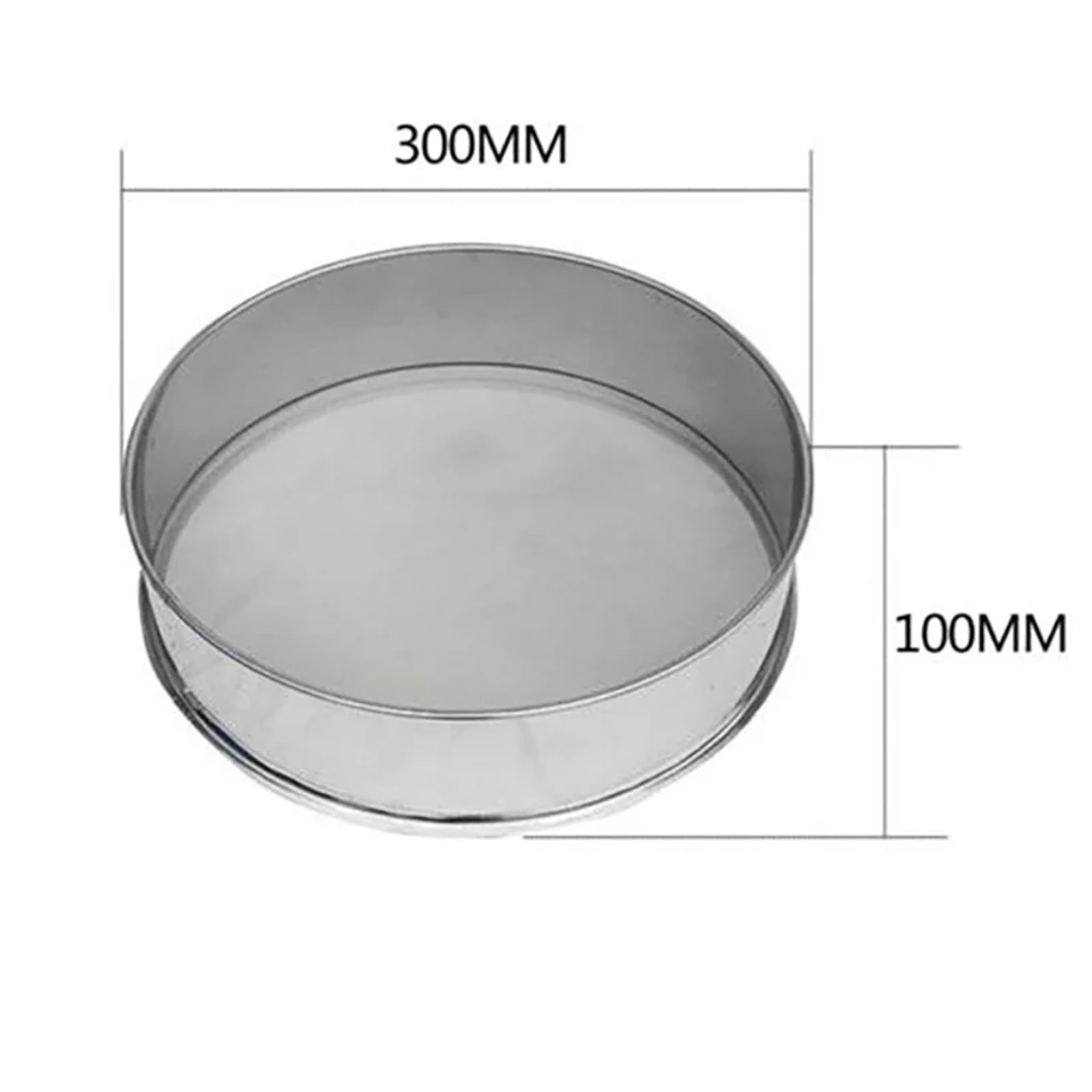 1 tamis en acier inoxydable 304 de diamètre 30 cm de hauteur 10 cm
