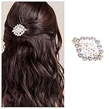 Vintage Pearl Cz Hair Clip puede sujetar y decorar tu cabello de forma segura, no dañará tu cabello y aporta un hermoso estilo de cabello.
