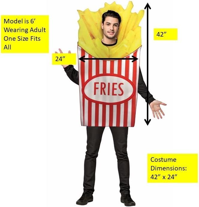 Rasta Imposta French Fries Halloween Costume, Adult Unisex, One Size Fits Most - Image 5