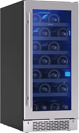 Zephyr Brisas 15-Inch Slim Wine Fridge with Glass Door