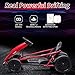 Kids Go-Kart, 12v Drift Kart with Dual 300w Brushless Motors, 8Mph Electric Go Kart, Battery Powered Ride on Racing Car, Rear Wear Resistant Nylon Tires, Music and Horn Honking,Red