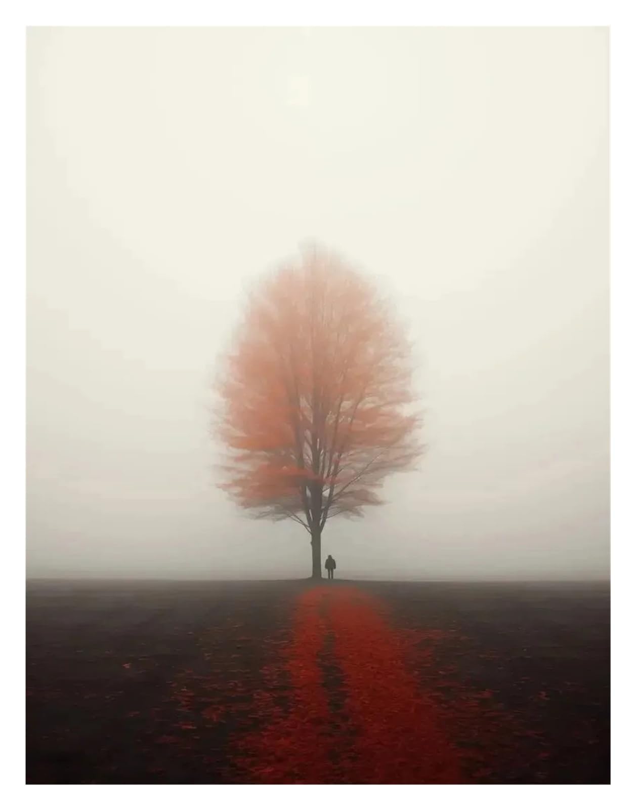 BYAMBD Aesthetic Pictures The Sea Melted Into The Sky Character Behavior Artistic Color Posters Minimalist Print Canvas Painting Wall Art For Home Decor(F,30x40cm)