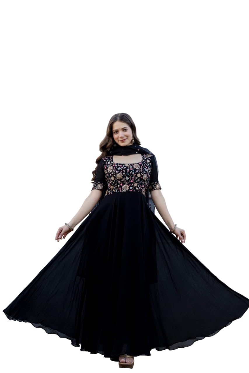 LOVE OF FASHION Women's Silk Embroidered Anarkali Set Pant & Dupatta | Kurta with Embroidery for Women Festive & Casual Wo... - Review, Price and Buying Guide