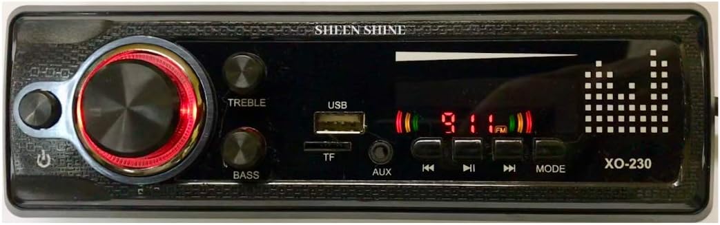 car Stereo Sinle Din XO-230 | car Music System | Car Stereo with Bluetooth, USB, Aux, SD Card