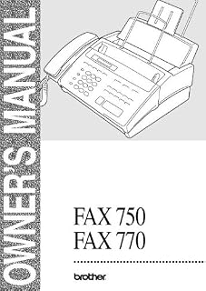 Brother FAX 750 770 Machine User Owner's Manual