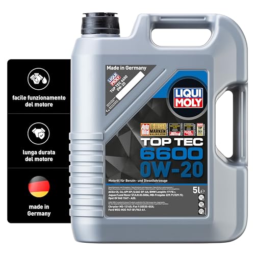 Huile moteur Top Tec 0W-20 LIQUI MOLY 5 L pour normes ACEA C5 C6 et API SP