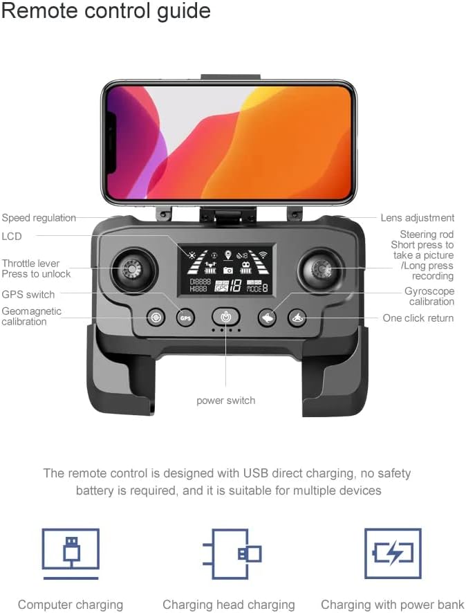 ISPEKTRUM Drone Vortex ISRG101 Pro 8K Dual Camera 2-Axis Gimbal 30-Min Flight Time RC Quadcopter with Advanced Auto Return, 3km Video Transmission, Follow Me, GPS Auto Return (No Obstacle Avoidance)