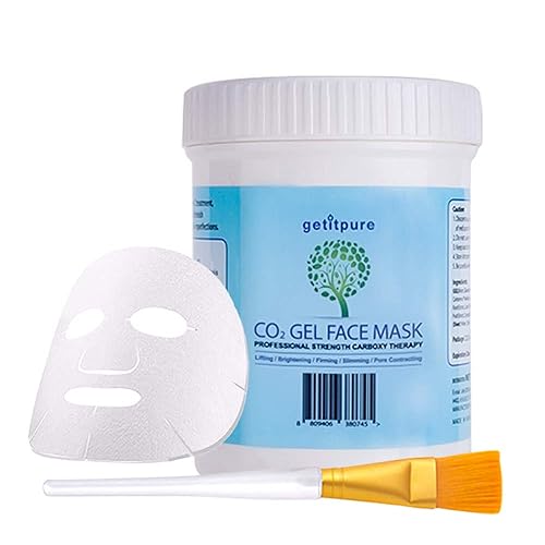 Carboxy Co2 - Mascarilla de gel para cara y cuello, tamaño a granel, todo tipo de piel, mascarilla de limpieza profunda de poros (20 aplicaciones x