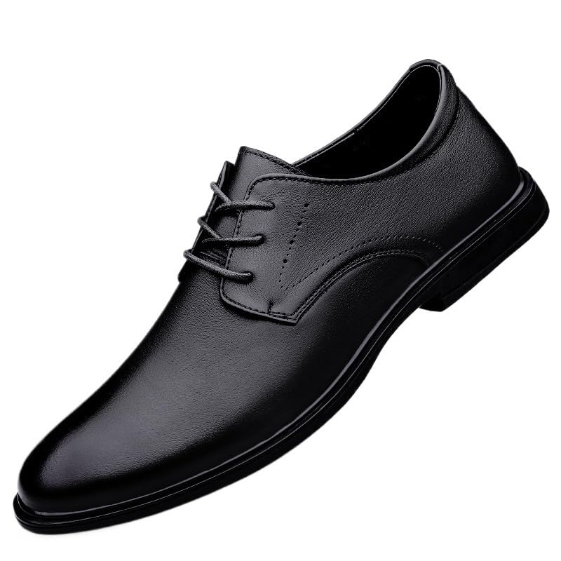 Mens Oxford Dress Shoes Lace-up Vegan Leather Prom Wedding Anti-Slip Casual Shoe Wedding Brogue