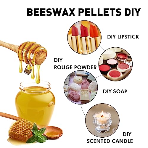 White Beeswax Pellets 2LB, 100% Organic Beeswax, Beeswax for Candle Making, Body, Skin Care DIY, Lip Balm and Soap Making Supplies - Image 6