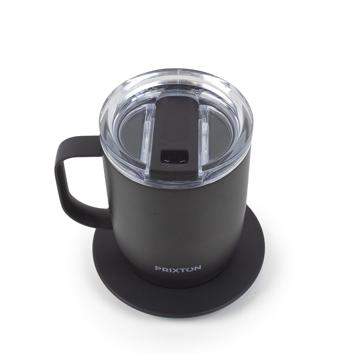 PRIXTON Taza inteligente Smart Mug Tempo con Control de Temperatura, Taza de 300 ml de Acero Inoxidable, Pantalla LED, Sumergible IPX6, Auto-apagado de Seguridad, Autonomía de 1,5 h