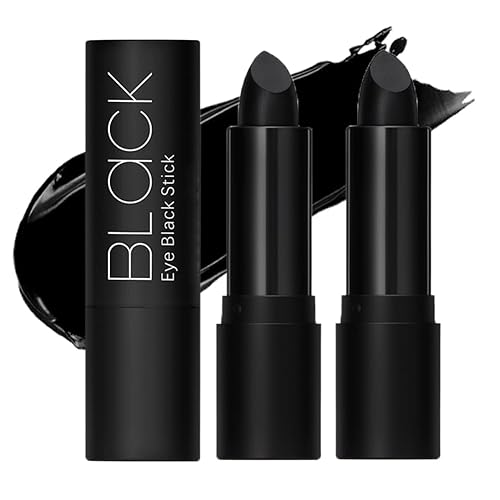 GL-Turelifes Black Body Painting Stick, 2 Pcs - Wasserfest, Schweißfest, Anti-Schweiß, Schwarz, Tube, Creme, Unisex, Ideal für Athleten und Events - 2 Pcs