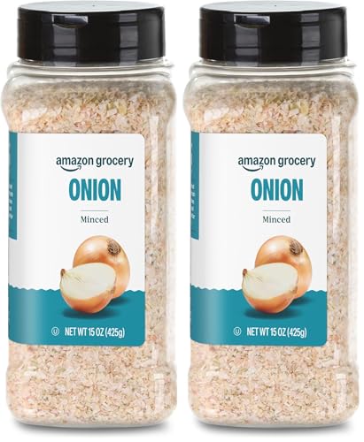 Amazon Grocery, Minced Onion, 15 Oz (Pack of 2)