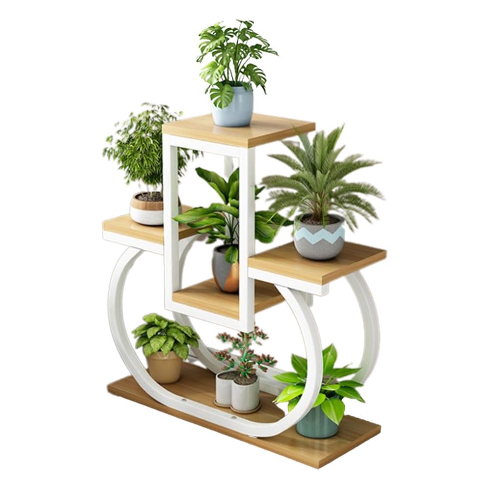 SnamicE Creative 4 Tier Plant Stand Indoor, Multi Layered Iron Flower Pot Racks for Plants Multiple, Large Metal Tall,