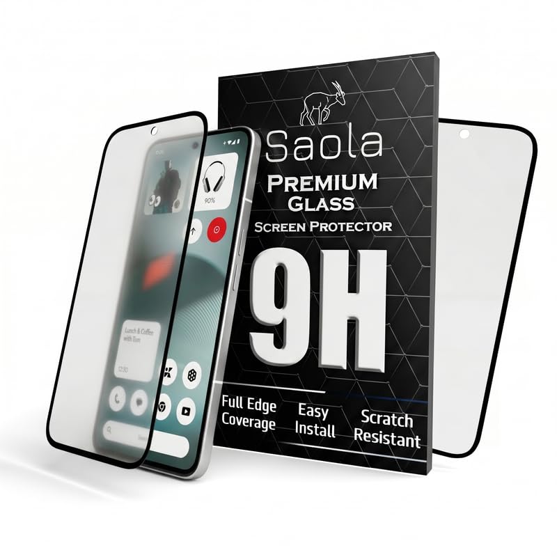 Image of Saola Anti-Glare Matte Screen Protector for Nothing Phone 3 | Smooth Touch Finish, 9H Strength Glass, Full Coverage, Bubble-Free Installation Kit | Quick & Easy Application | Pack of 1