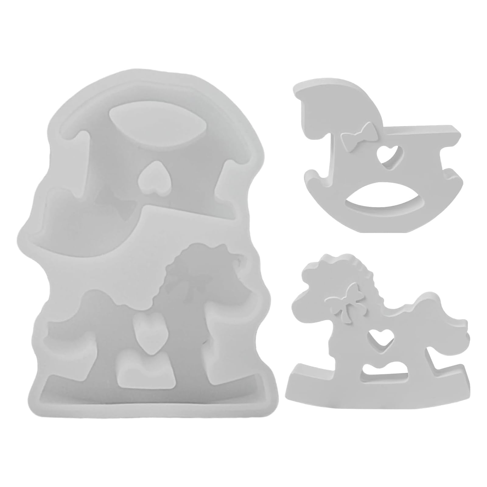 ZEPFJHE Horse Statue Silicone Molds Food Grade Silicone for Resin Casting Soap Making Gypsum Ornament Elastomer Horse Cast