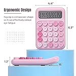 Mr. Pen Mechanical Switch Calculator - 12 Digit Large LCD Display, Pink with Big Buttons - Image 2