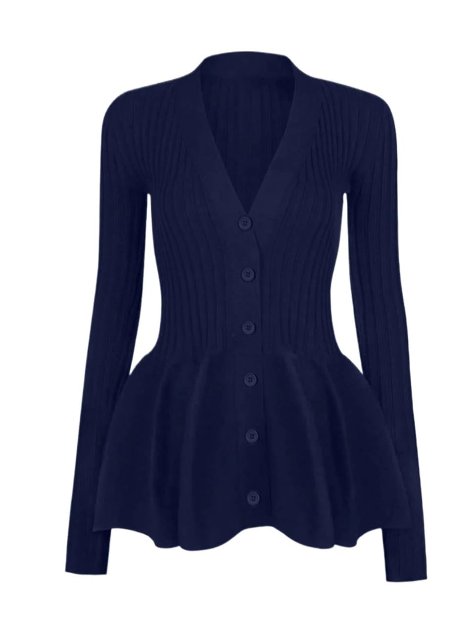 Womens Pullover Sweater Long Sleeve Hem Ribbed Knit Sweater