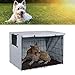 Locadence Dog Crate Cover, 31.1X20.9X20.0in Outdoor Dogs Cage Cover, Multifunctional Sunshade Waterproof Pet Kennel Cover for Wire Dog Cages (Grey)
