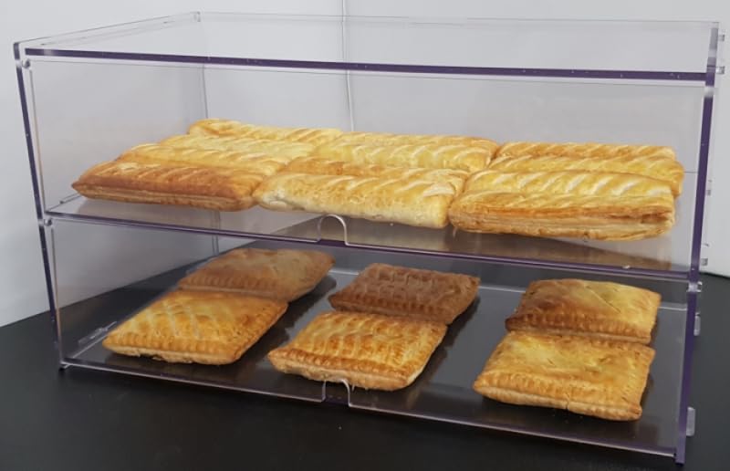 Clear Acrylic Bakery Shop Display Case With Two Compartments