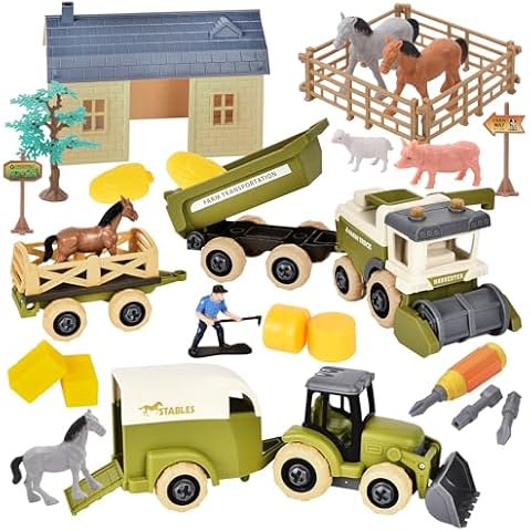 Herefun Jouet de Ferme avec Tracteur Cover