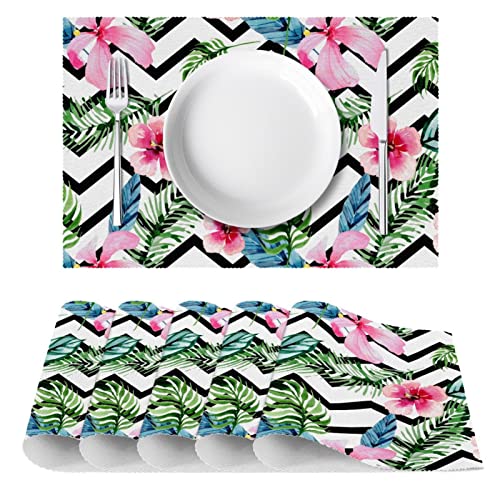Set de table antidérapant et résistant à la chaleur lot de 6 moderne - 3
