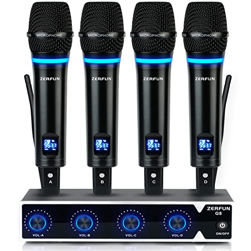 Zerfun G8 4 Channel Rechargeable Wireless Microphone System cover