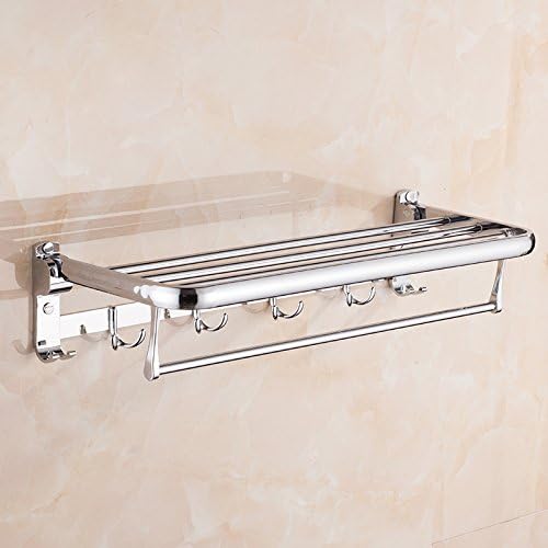 GGHYYO Towel Rack Stainless Steel Bathroom Storage Rack MultiPurpose