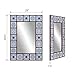 Patton Wall Decor 28x38 Indigo Moroccan Tile Framed Wall Mirror,Blue