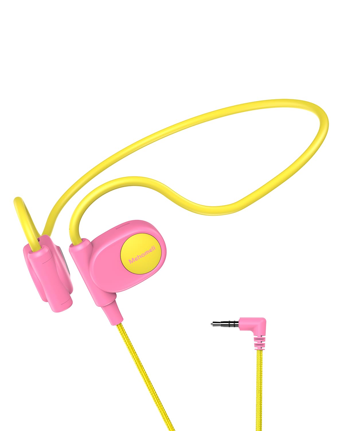 Mehomeli Kid Headphones for School, Air Conduction Open Ear Headphones, 3.5mm Jack Wired Cord, Ultra-Comfort, Ergonomic and Lightweight Design Perfect