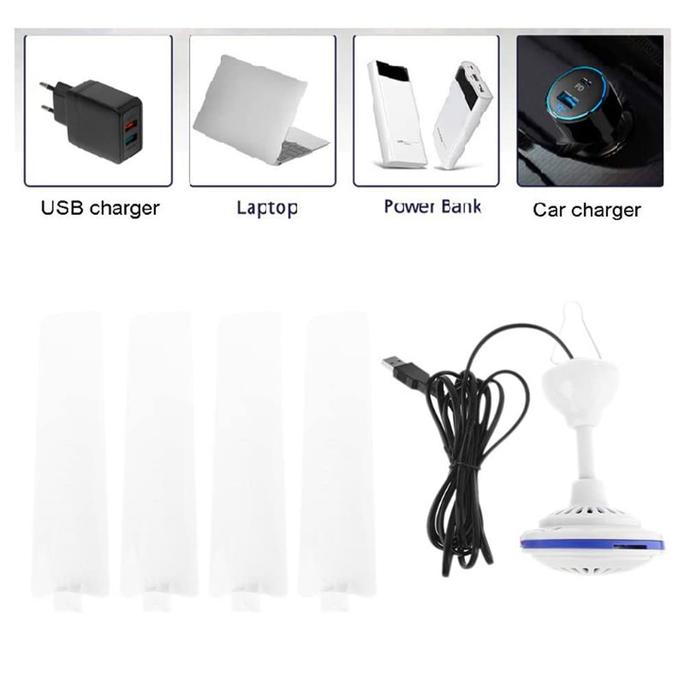Ventilatore da soffitto USB 5 V 50 cm Ventilatore USB portatile Mini USB Appeso Ventilatori da tenda da campeggio per gazebo esterno Ventilatore a soffitto alimentato a batteria Design