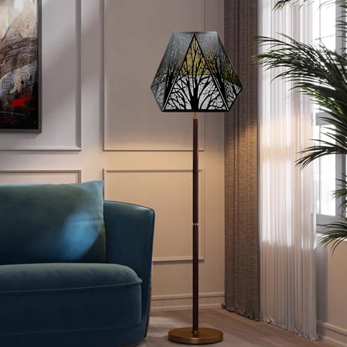 Rmliging Modern Lamp Shade Medium Metal Lamp Shade With Pattern Of Trees For Table Lamp And Floor Light thumb #2