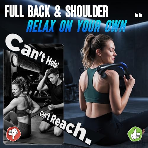 Image of FVZ Massage Gun with Upgraded Extension Handle, Portable 10MM Massage Gun Deep Tissue, Back Massager, Muscles /Neck /Shoulders /Waist /Legs Massager, Gifts for Men