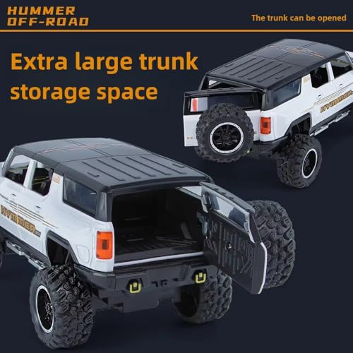 Image of Alokik Enterprise 1:24 Hmmer Off Road Diecast Metal Pull Back Car with 6 Openable Doors with Sound and Light Toy Decoration car Best Gift Toys for Kids 【Colors as Per Stock】