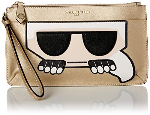 Karl Lagerfeld Paris Large Wristlet, Light Gold