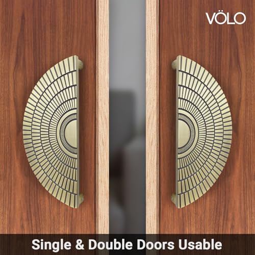 Image of VOLO Main Door Handle - Heavy Duty Pull Handle for Wooden & Glass Doors in Home, Office & Hotel Use (Model: S-626) - Pack of 1 Set (Antique - 224MM)