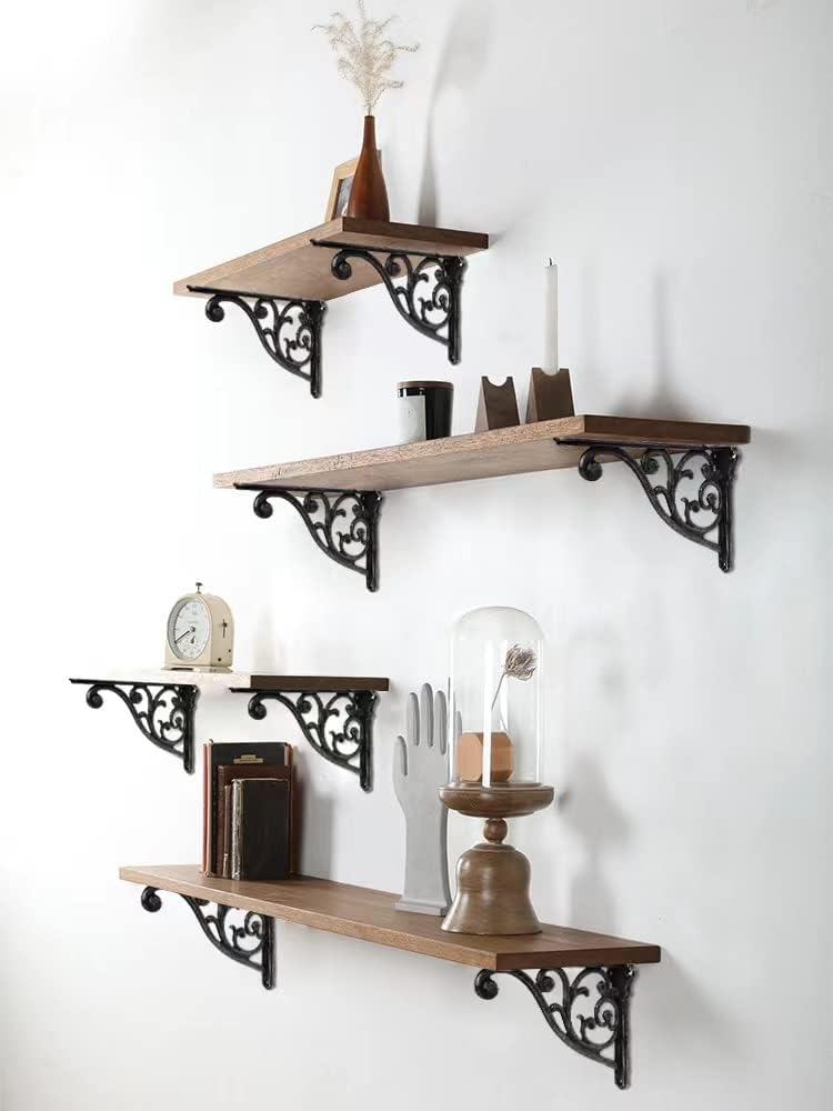 KHTUMEWARE-SB Antique Iron Shelf Brackets 2-Pack in Antique Iron — KHTUMEWARE