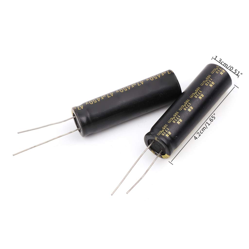 5 PEZZI Condensatore Elettrolitico ELNA 47uF 100V 85°C 10X12mm PASS 5mm Elna