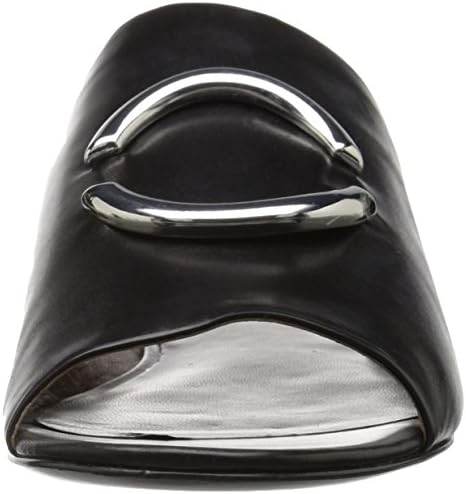 Via Spiga Women's Helena Slide Sandal, Black Leather, 5.5 M US | Image 1