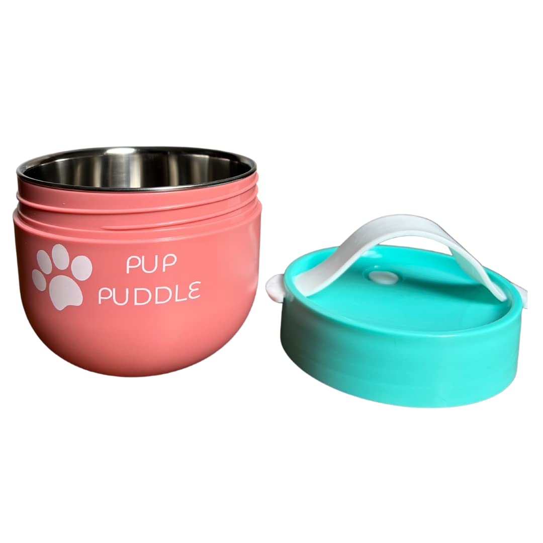 Insulated Dog Bowl Portable Dog Bowl Leakproof Pup Puddle Insulated TGF4  Travel Dog Water \u0026 Food Bowl With Lid Cold Fresh Portable Car Dog Water Bowl  Travel Dog Travel Bowl, image size:1080x1080