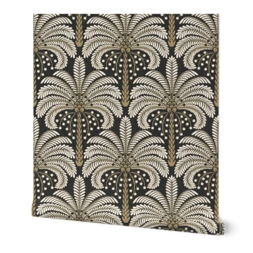 Spoonflower Retro Glam Palm Tree Peel and Stick Wallpaper