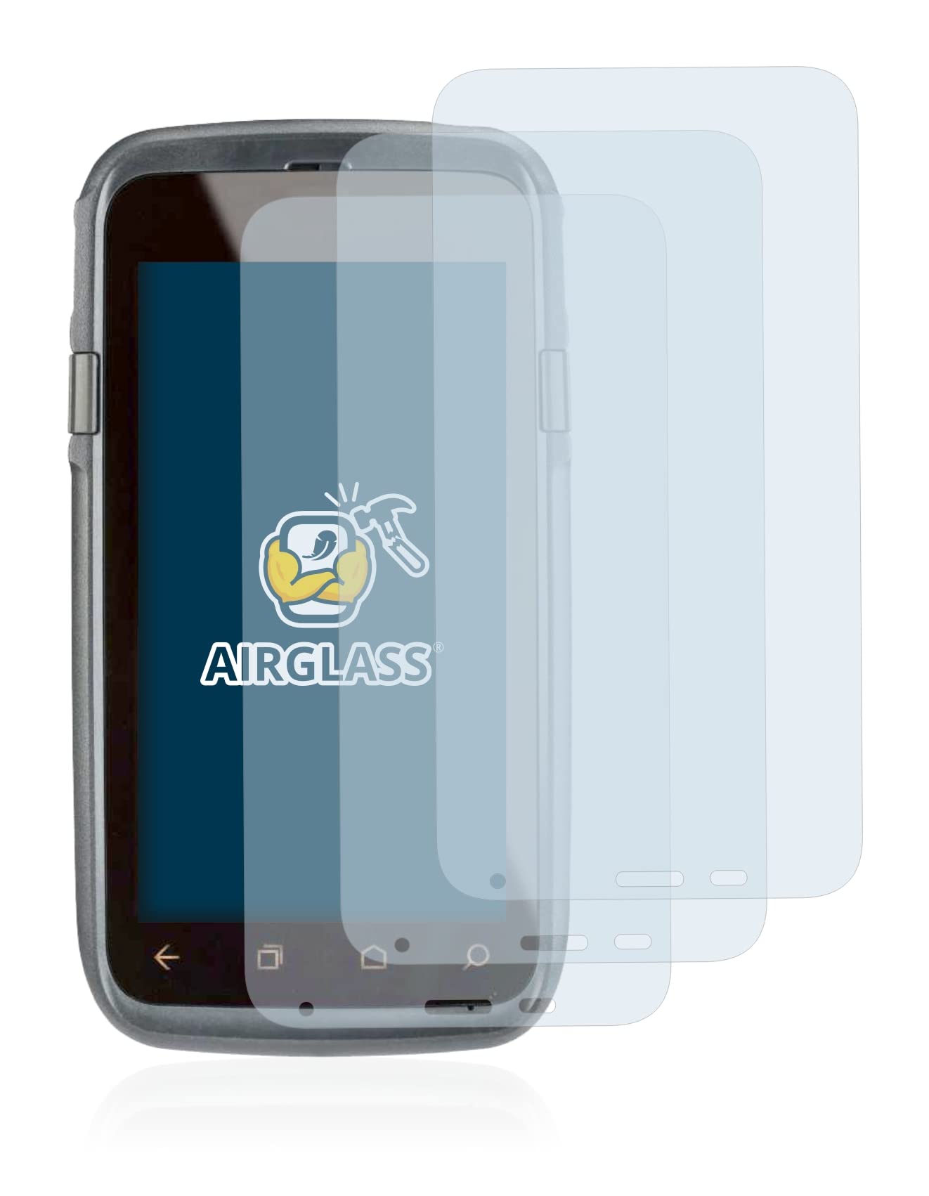 Brotect AirGlass Pellicola Protettiva In Vetro Ibrido Per Honeywell Dolphin CT60 XP (3 Pezzi): Durezza 9H, Anti-impronta, Made In Germany - 4